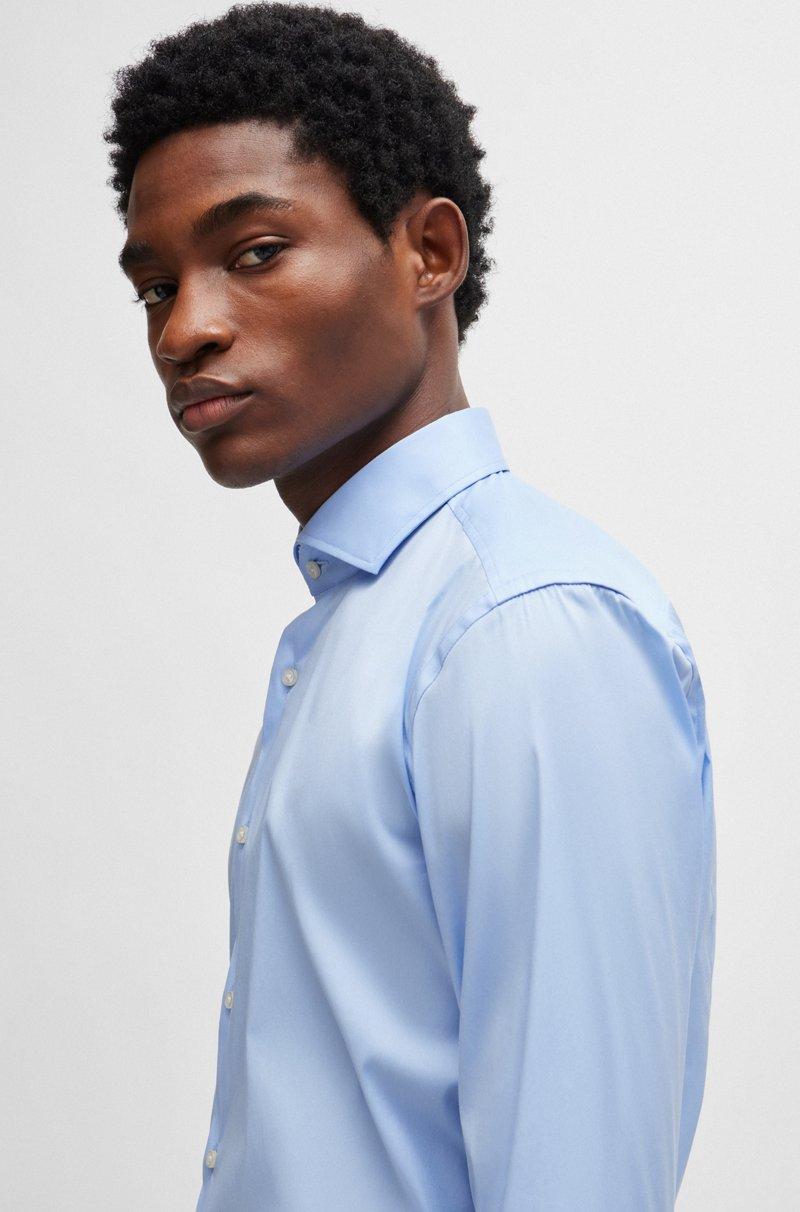 Hugo Boss Camisa Slim Fit De Popelín De Algodón De Planchado Fácil
