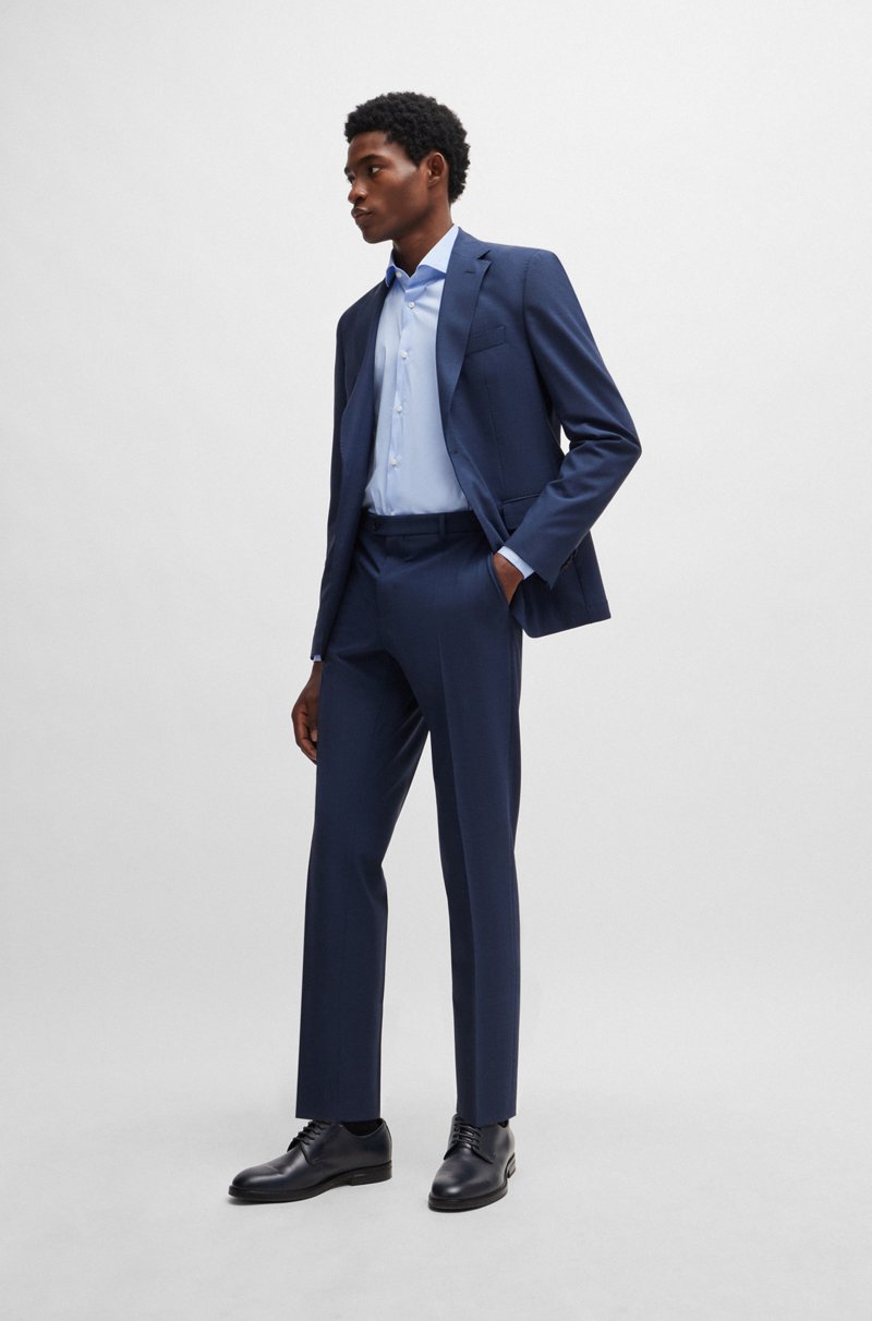 Hugo Boss Camisa Slim Fit De Popelín De Algodón De Planchado Fácil
