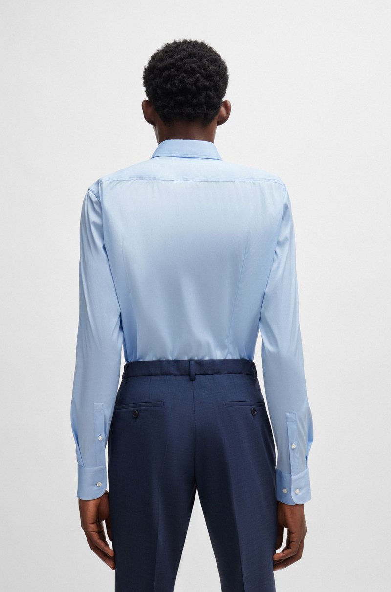 Hugo Boss Camisa Slim Fit De Popelín De Algodón De Planchado Fácil