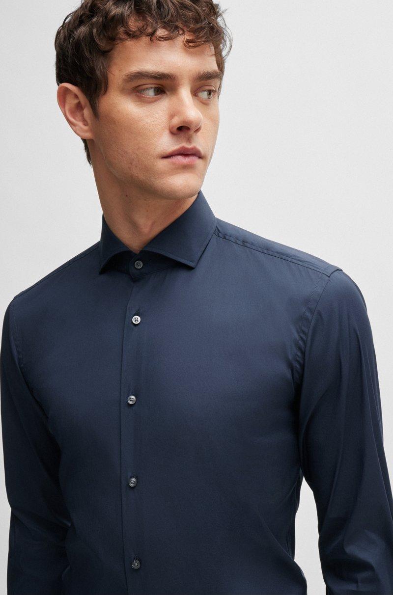 Hugo Boss Camisa Slim Fit De Popelín De Algodón De Planchado Fácil
