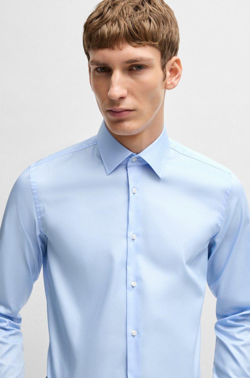 Hugo Boss Camisa Slim Fit De Popelín De Algodón De Planchado Fácil