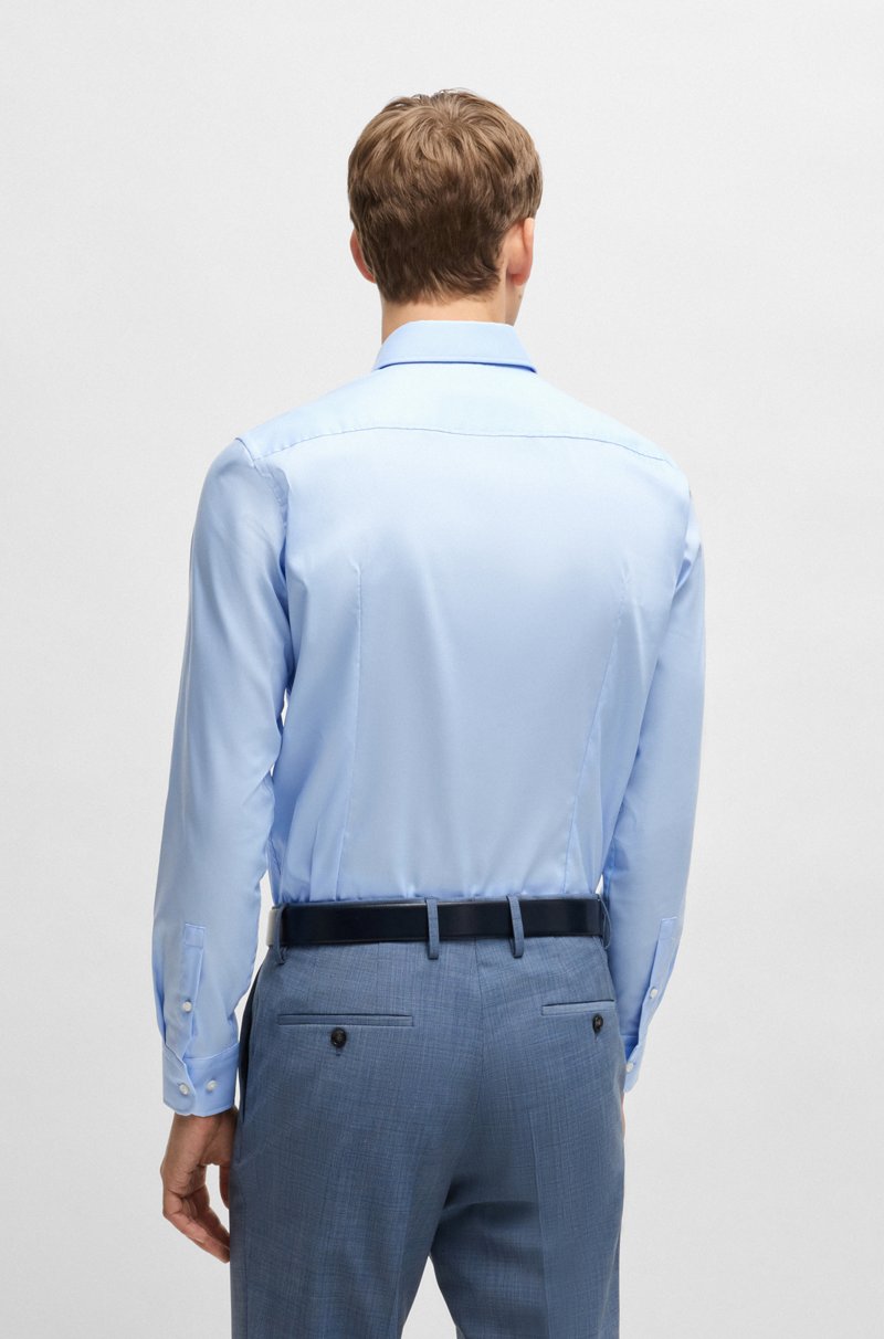 Hugo Boss Camisa Slim Fit De Popelín De Algodón De Planchado Fácil