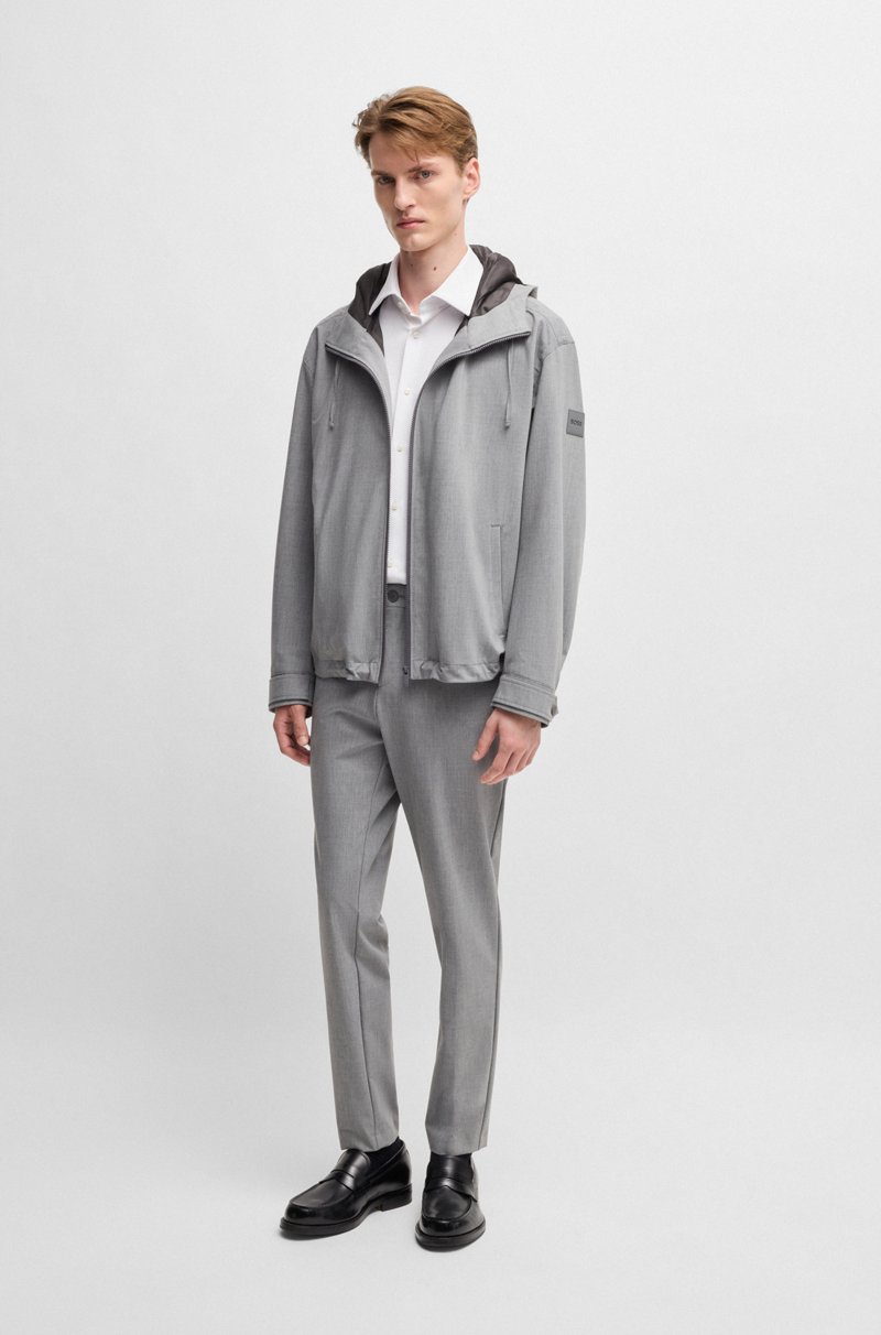 Hugo Boss Camisa Slim Fit De Punto Elástico Técnico Con Textura