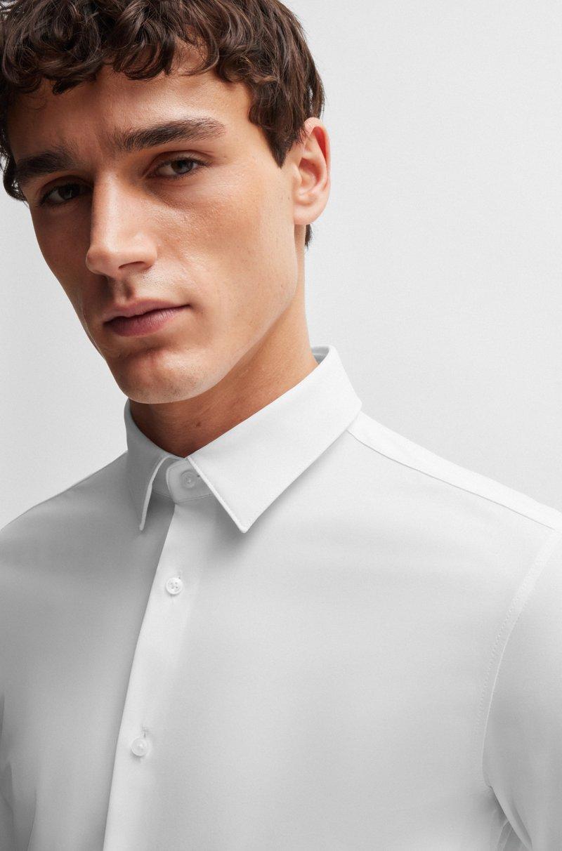 Hugo Boss Camisa Slim Fit De Punto Elástico Técnico