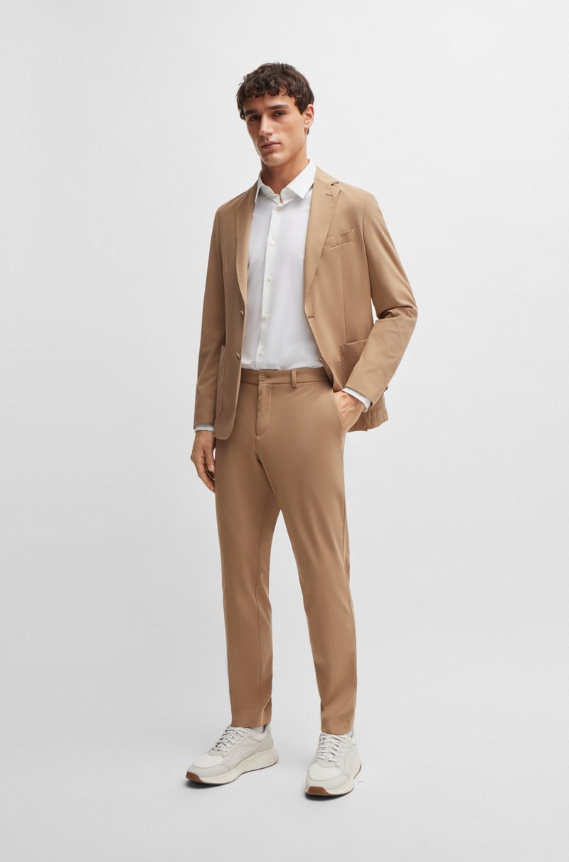 Hugo Boss Camisa Slim Fit De Punto Elástico Técnico