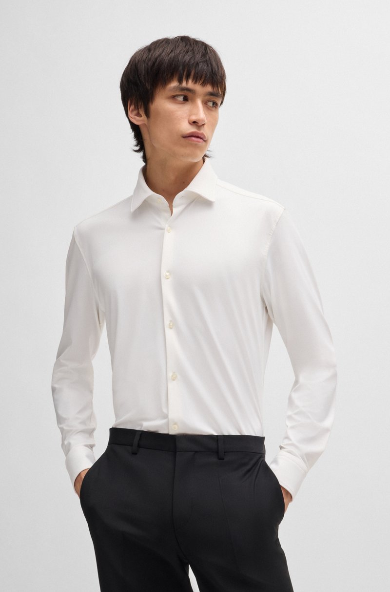 Hugo Boss Camisa slim fit de punto elástico técnico