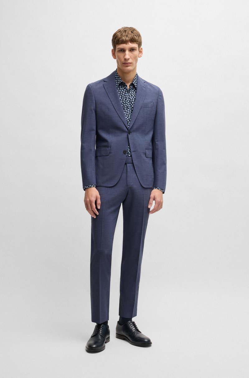 Hugo Boss Camisa Slim Fit De Punto Técnico Elástico Con Estampado Floral