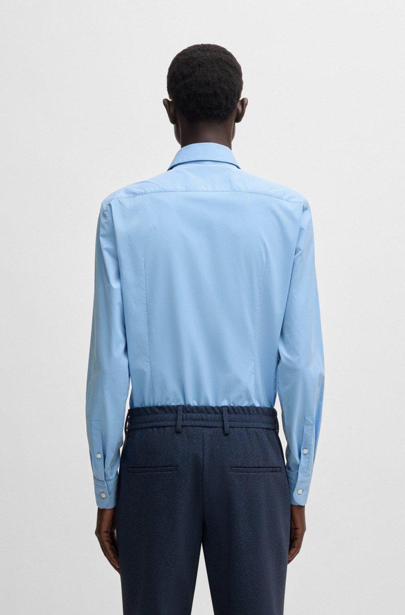 Hugo Boss Camisa Slim Fit De Tejido Elástico Técnico A Rayas