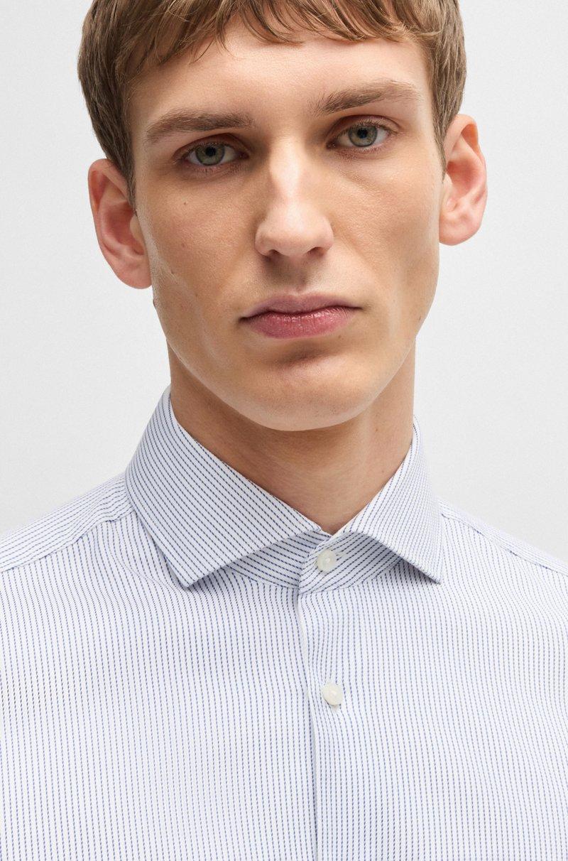 Hugo Boss Camisa Slim Fit En Algodón A Rayas De Planchado Fácil