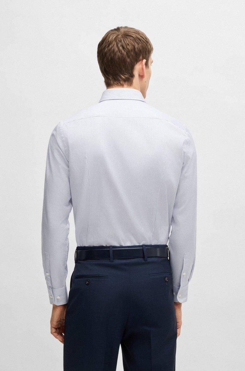 Hugo Boss Camisa Slim Fit En Algodón A Rayas De Planchado Fácil