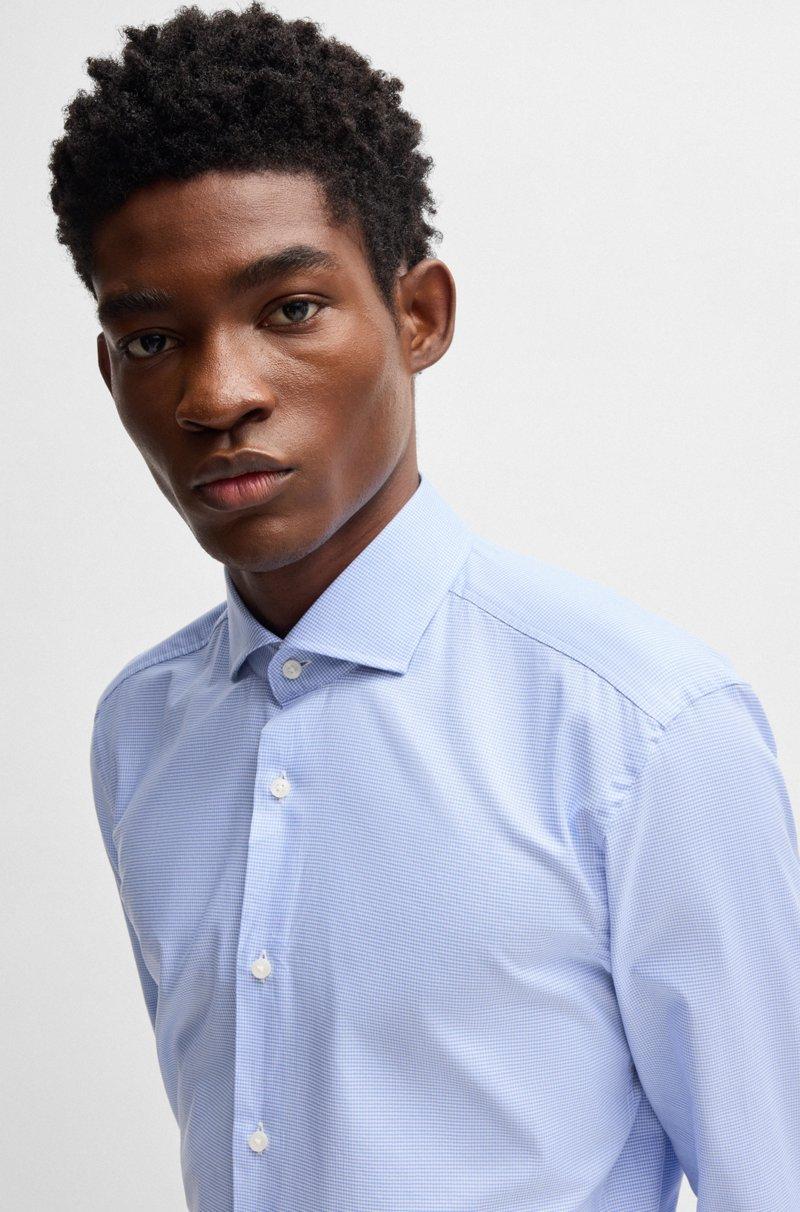 Hugo Boss Camisa Slim Fit En Algodón Elástico De Planchado Fácil