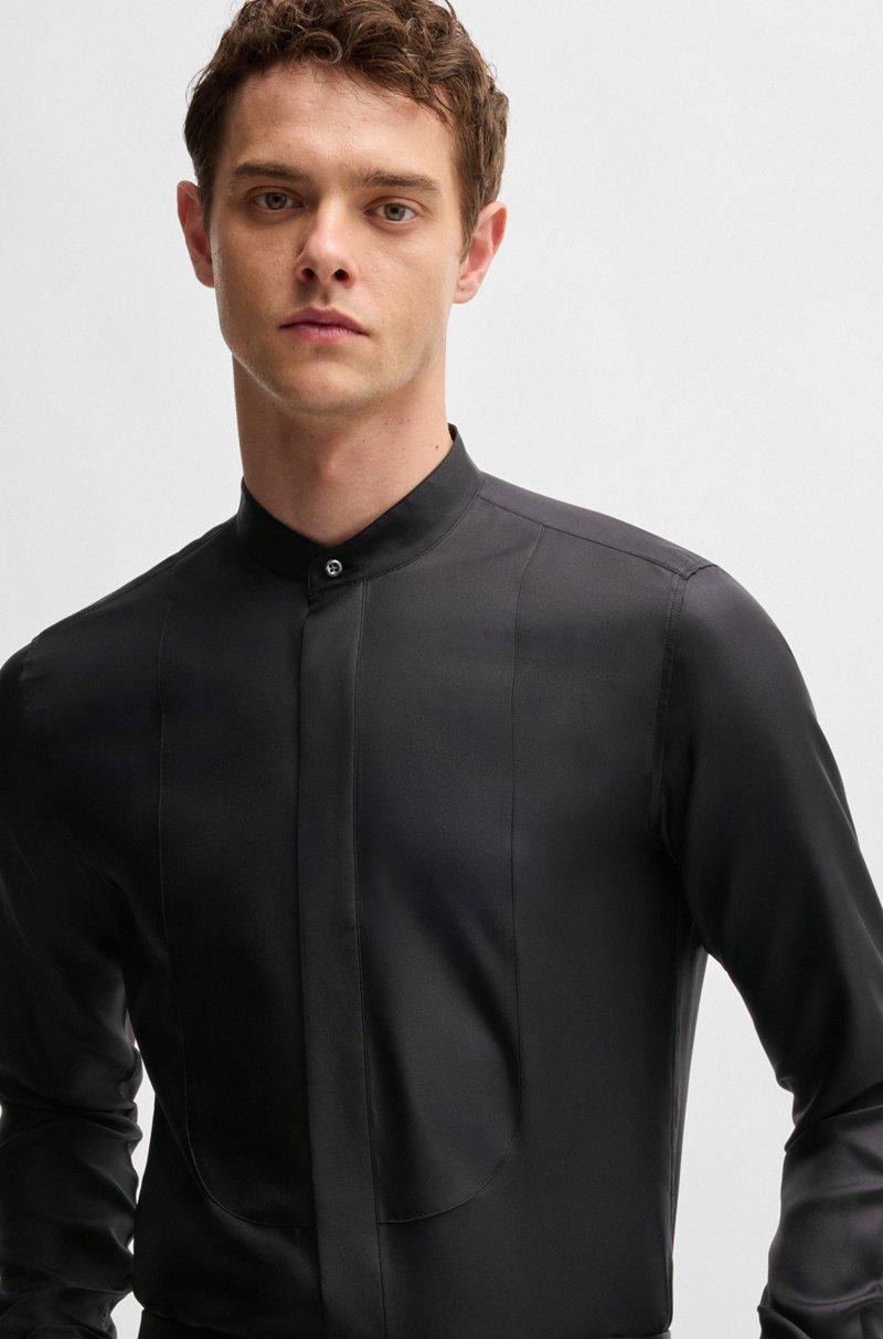 Hugo Boss Camisa Slim Fit En Algodón Finísimo Fabricado En Italia