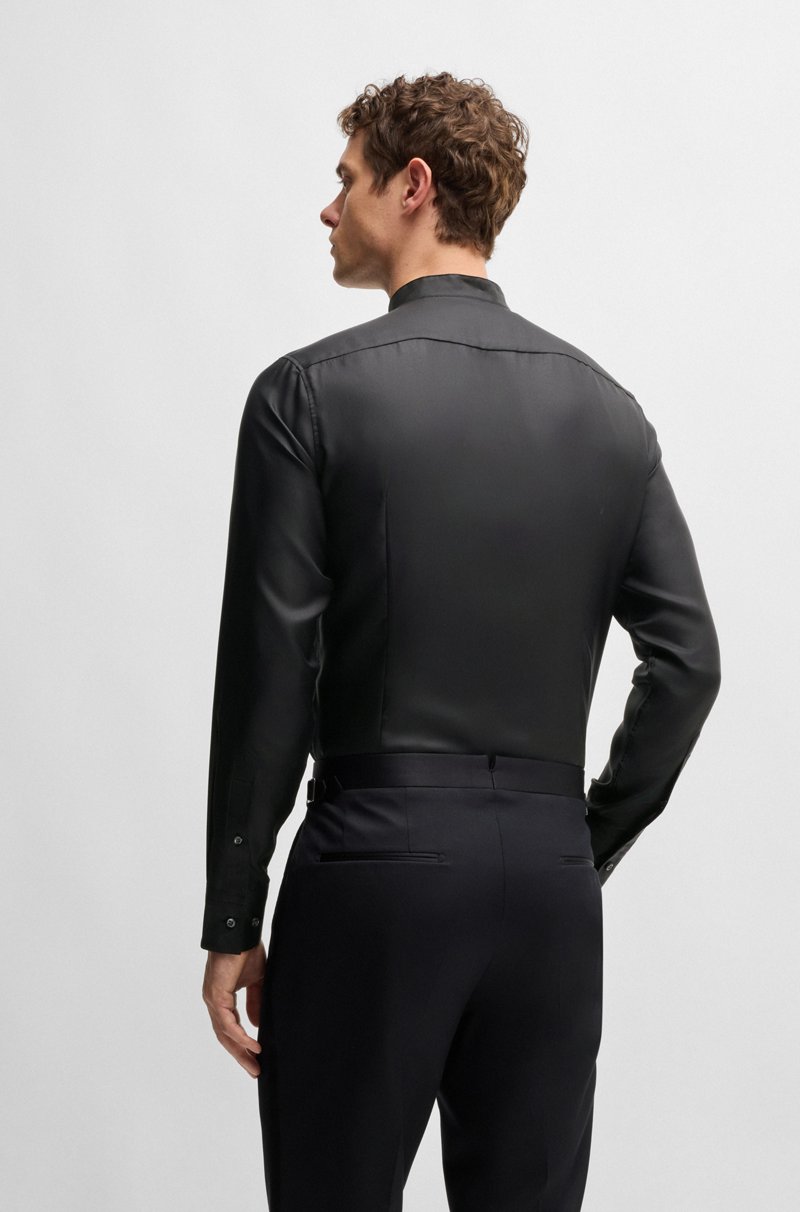 Hugo Boss Camisa Slim Fit En Algodón Finísimo Fabricado En Italia
