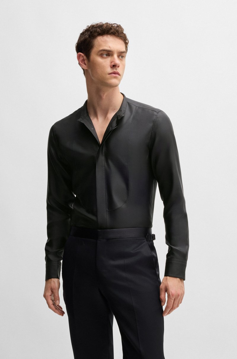 Hugo Boss Camisa slim fit en algodón finísimo fabricado en Italia