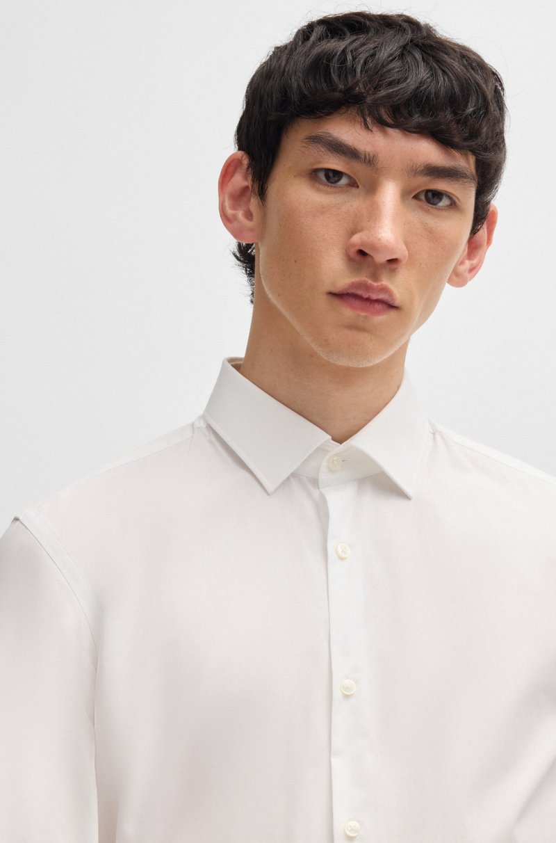 Hugo Boss Camisa Slim Fit En Popelín De Algodón De Planchado Fácil
