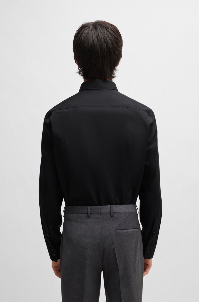 Hugo Boss Camisa Slim Fit En Popelín De Algodón De Planchado Fácil