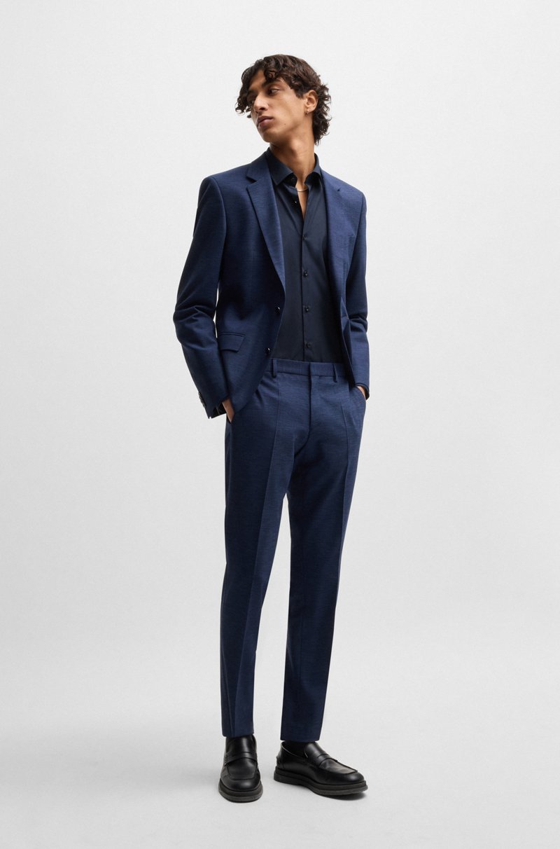 Hugo Boss Camisa Slim Fit En Popelín De Algodón De Planchado Fácil