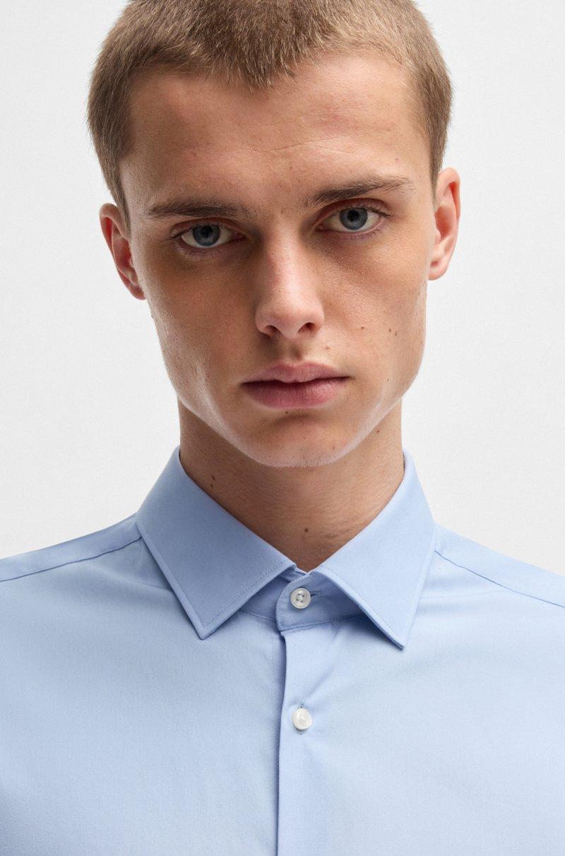 Hugo Boss Camisa Slim Fit En Popelín De Algodón De Planchado Fácil