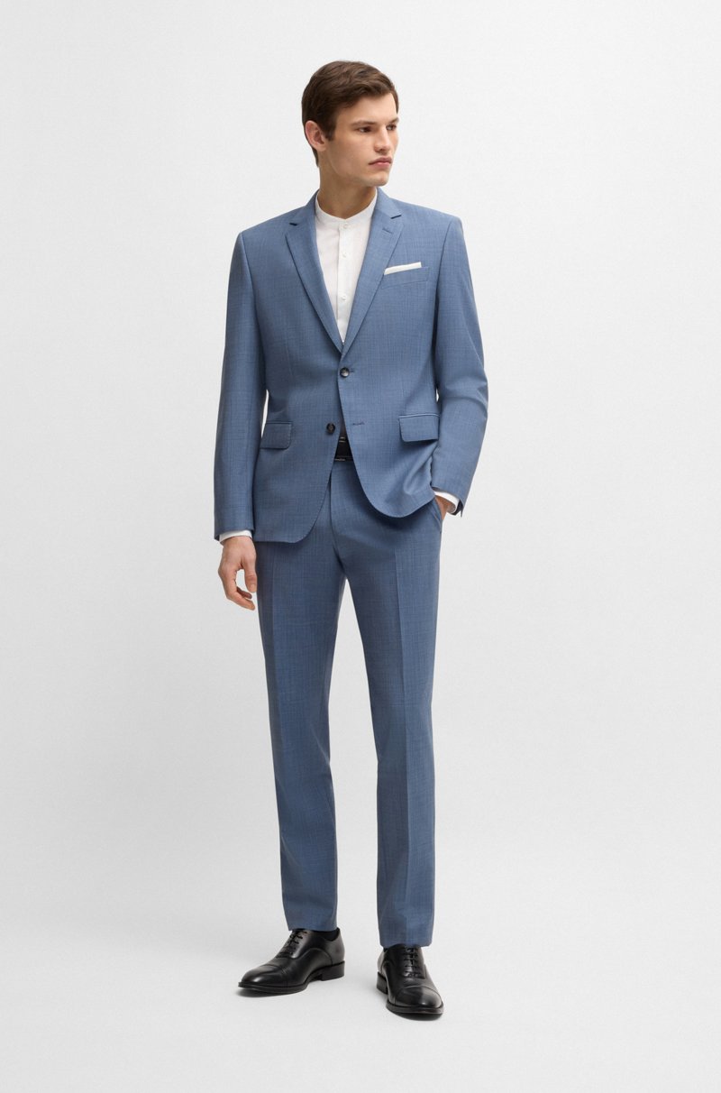 Hugo Boss Camisa Slim Fit En Popelín De Algodón Elástico De Planchado Fácil