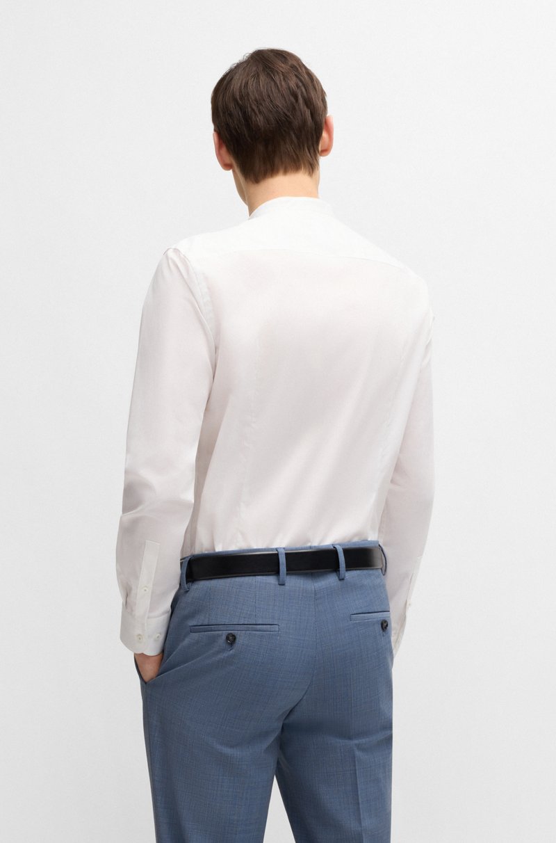Hugo Boss Camisa Slim Fit En Popelín De Algodón Elástico De Planchado Fácil