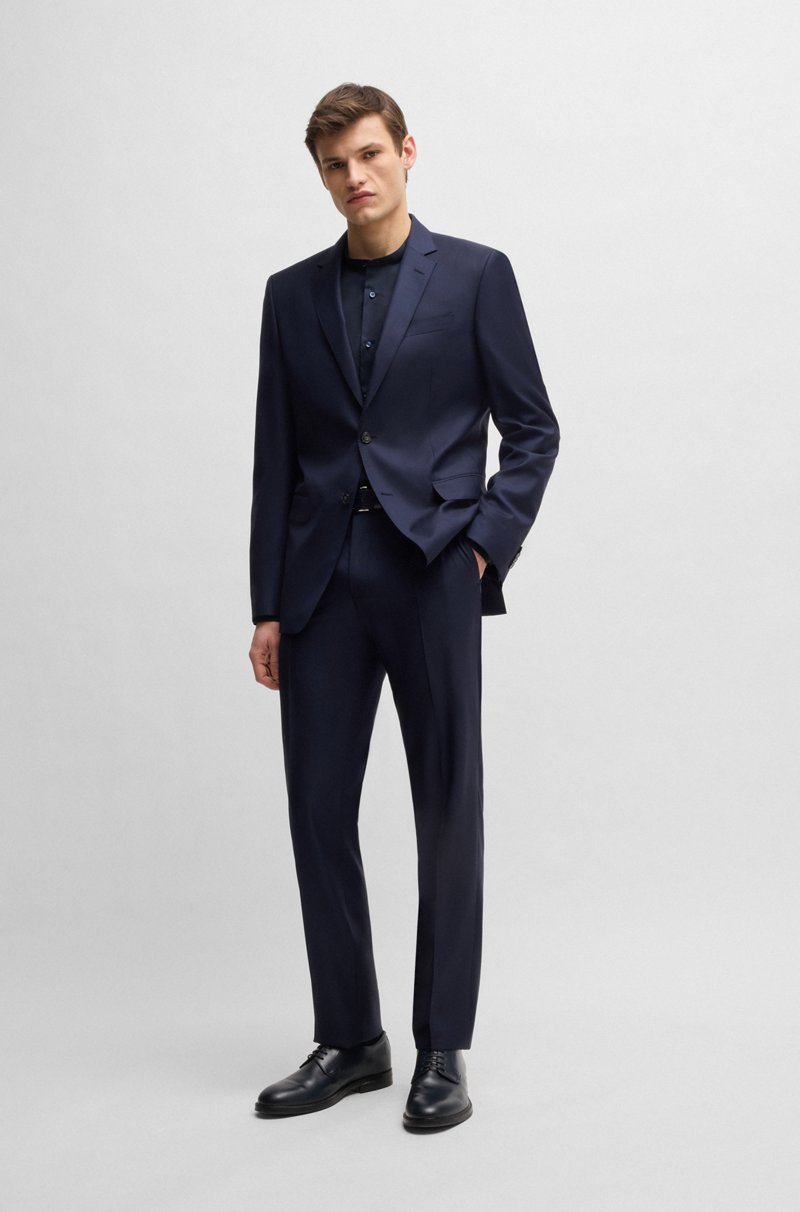 Hugo Boss Camisa Slim Fit En Popelín De Algodón Elástico De Planchado Fácil
