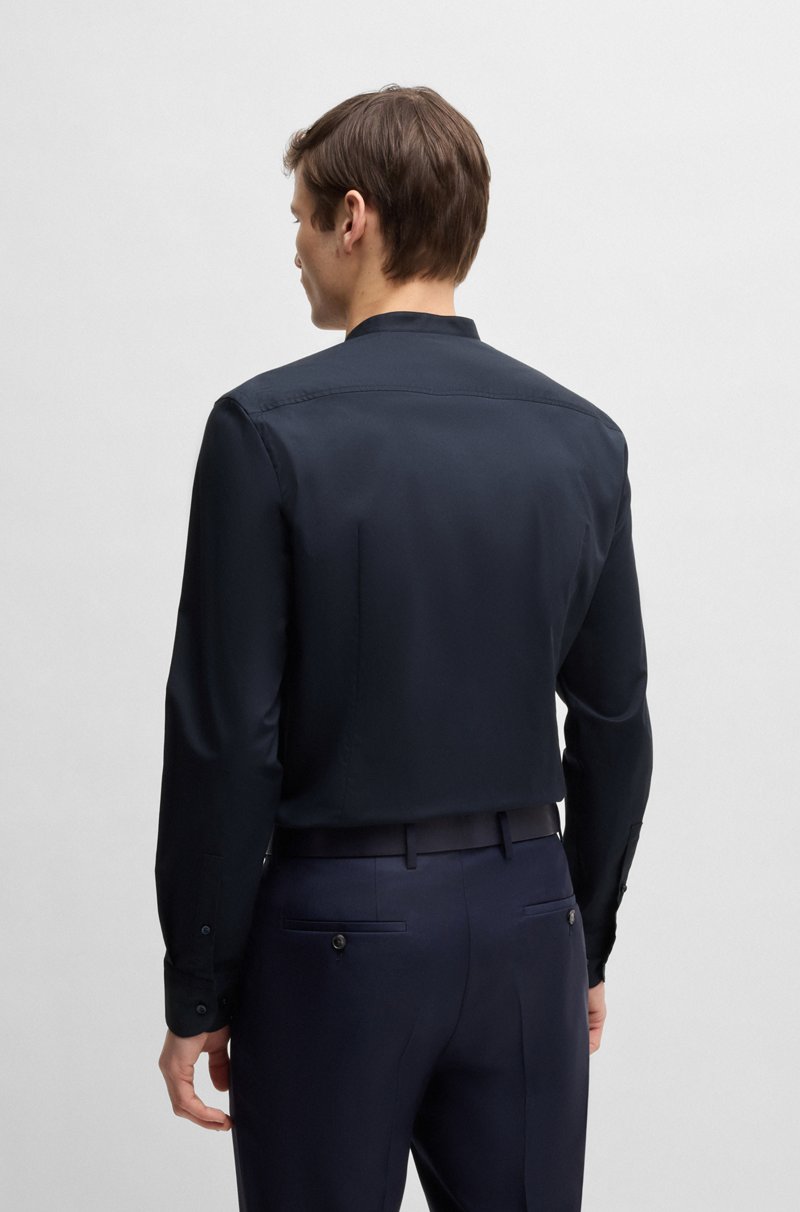Hugo Boss Camisa Slim Fit En Popelín De Algodón Elástico De Planchado Fácil