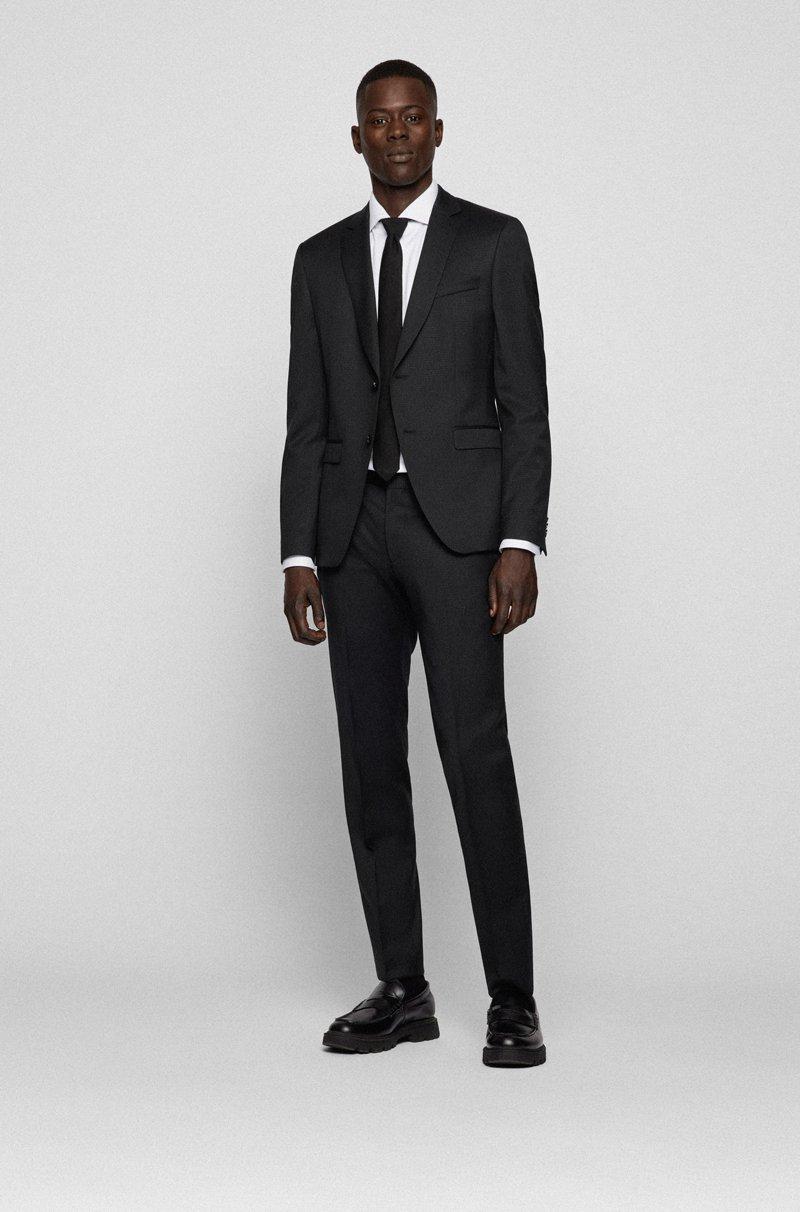 Hugo Boss Camisa Slim Fit En Punto De Elástico Técnico Estructurado