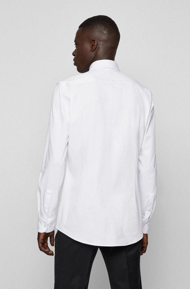 Hugo Boss Camisa Slim Fit En Punto De Elástico Técnico Estructurado