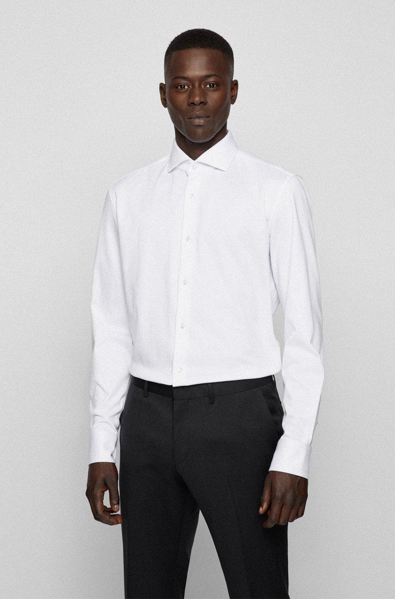 Hugo Boss Camisa slim fit en punto de elástico técnico estructurado