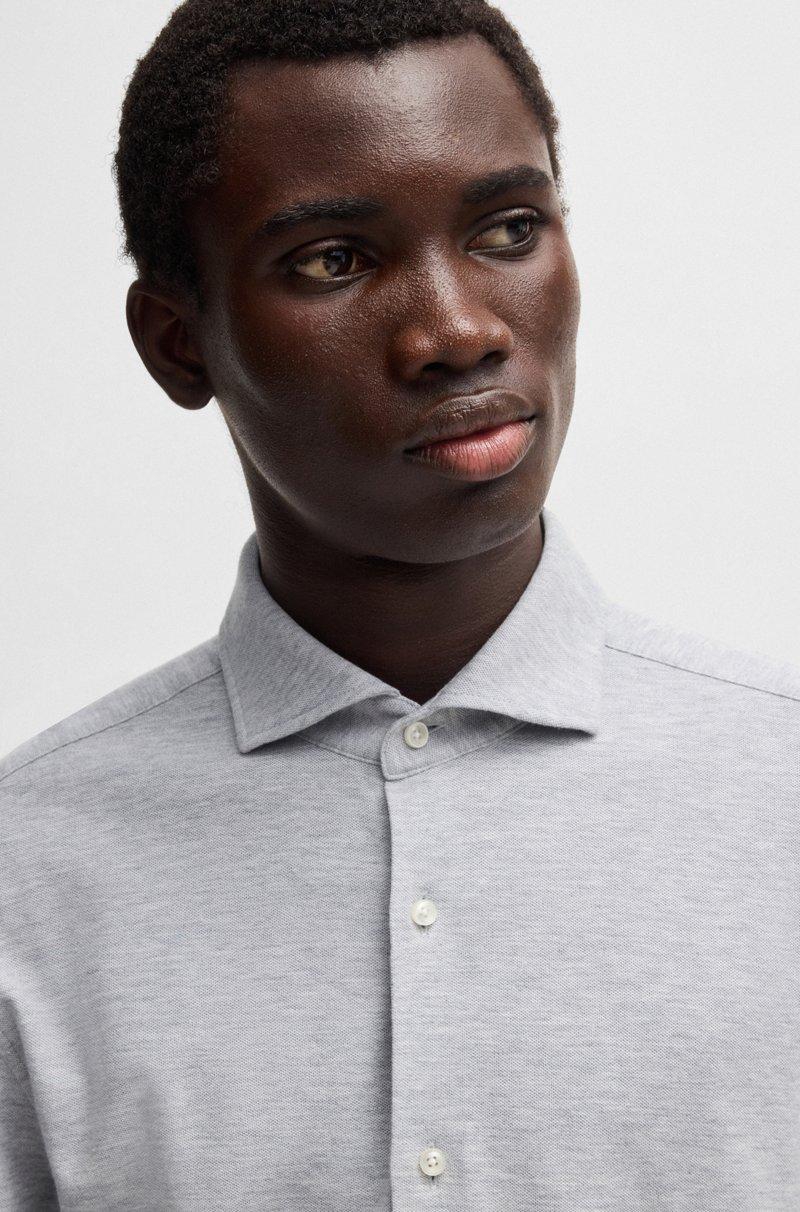 Hugo Boss Camisa Slim Fit En Punto De Piqué De Algodón