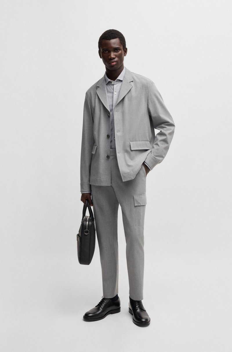 Hugo Boss Camisa Slim Fit En Punto De Piqué De Algodón