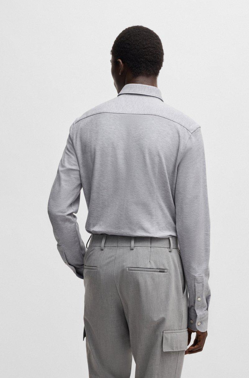 Hugo Boss Camisa Slim Fit En Punto De Piqué De Algodón