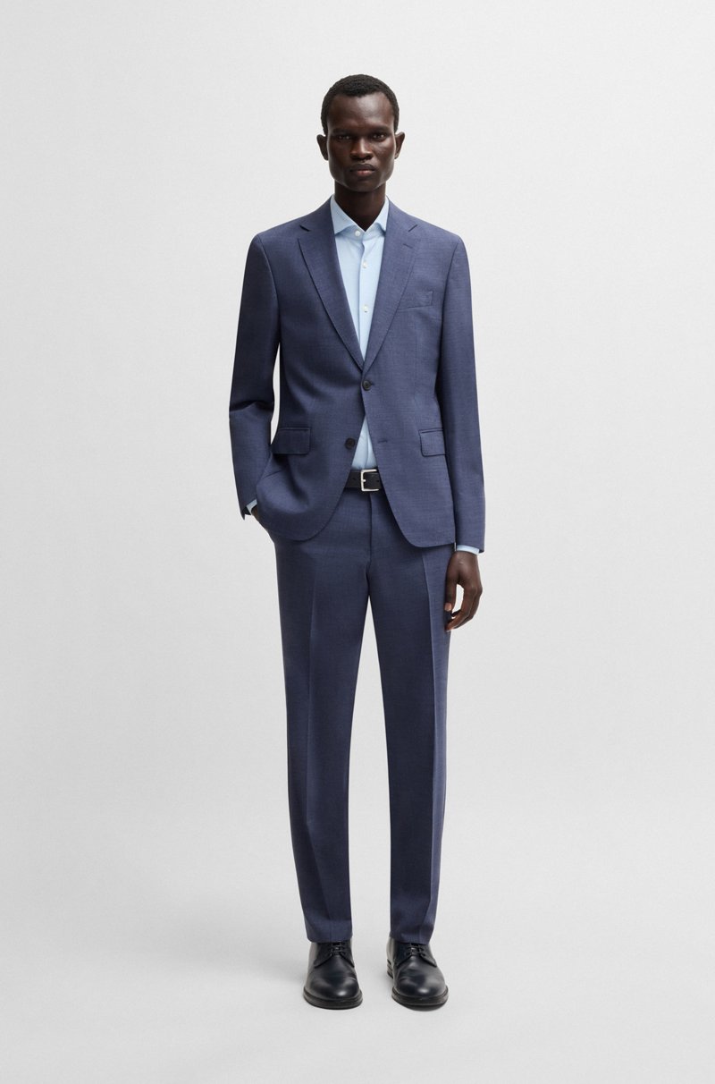 Hugo Boss Camisa Slim Fit En Punto Elástico Técnico Estructurado