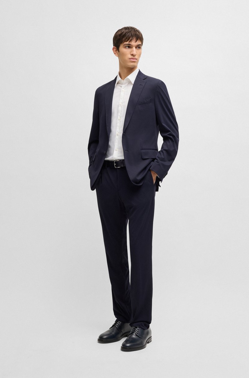 Hugo Boss Camisa Slim Fit En Sarga Elástica Técnica