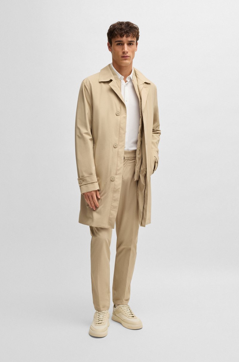 Hugo Boss Camisa Slim Fit En Tejido Elástico Técnico Con Estructura