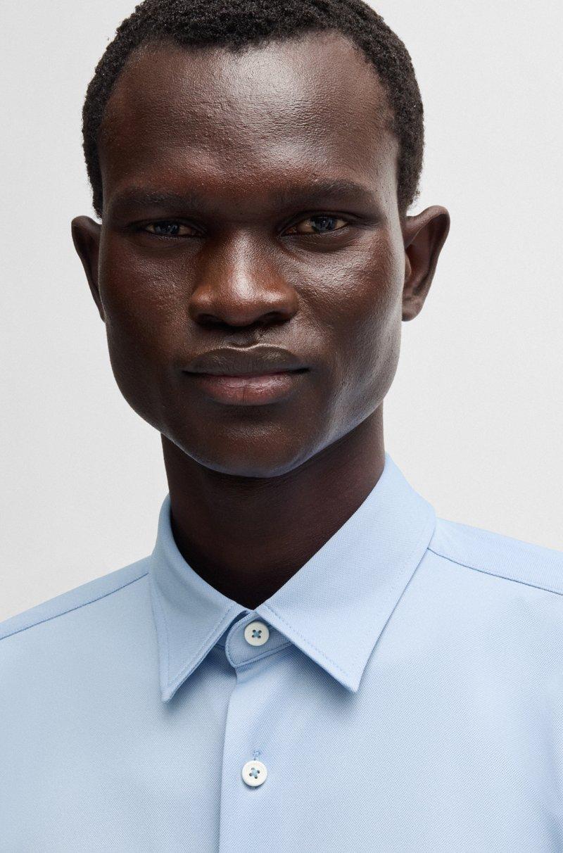 Hugo Boss Camisa Slim Fit En Tejido Elástico Técnico Con Estructura