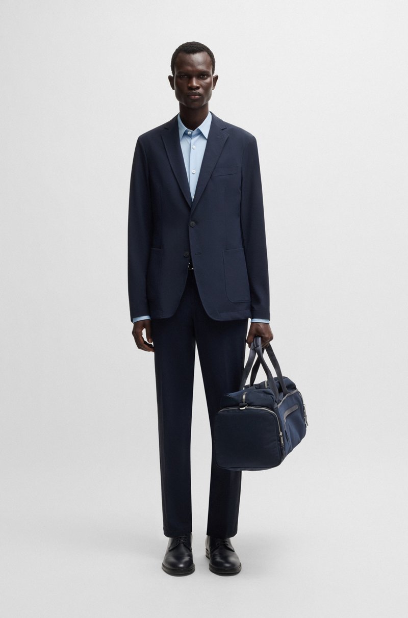 Hugo Boss Camisa Slim Fit En Tejido Elástico Técnico Con Estructura