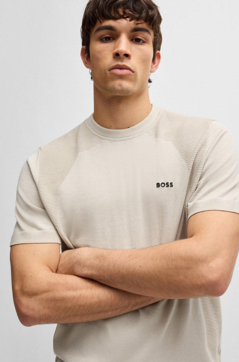 Hugo Boss Camiseta Activa De Algodón Con Diferentes Estructuras