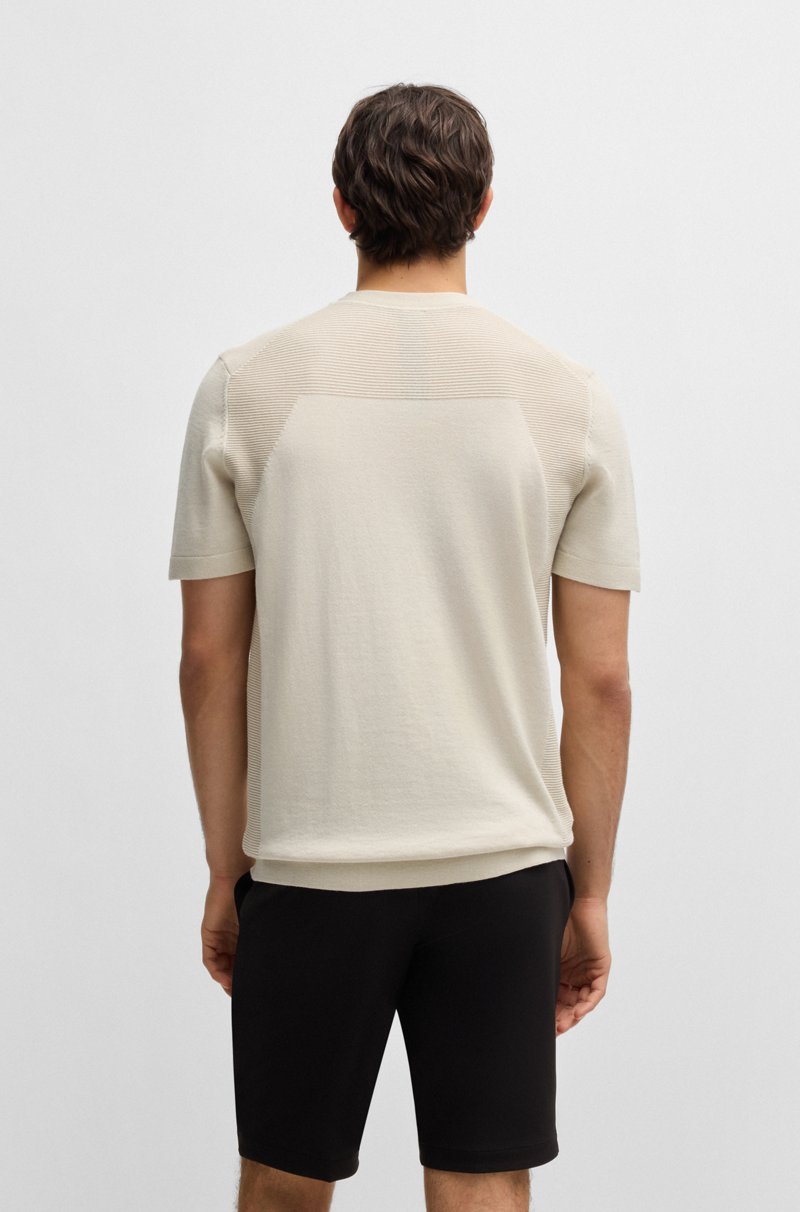 Hugo Boss Camiseta Activa De Algodón Con Diferentes Estructuras