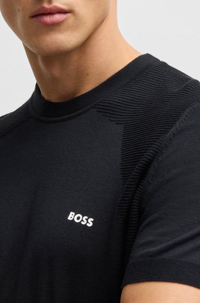 Hugo Boss Camiseta Activa De Algodón Con Diferentes Estructuras