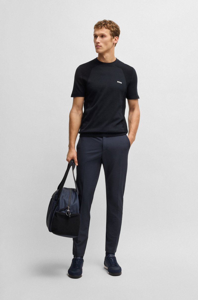 Hugo Boss Camiseta Activa De Algodón Con Diferentes Estructuras