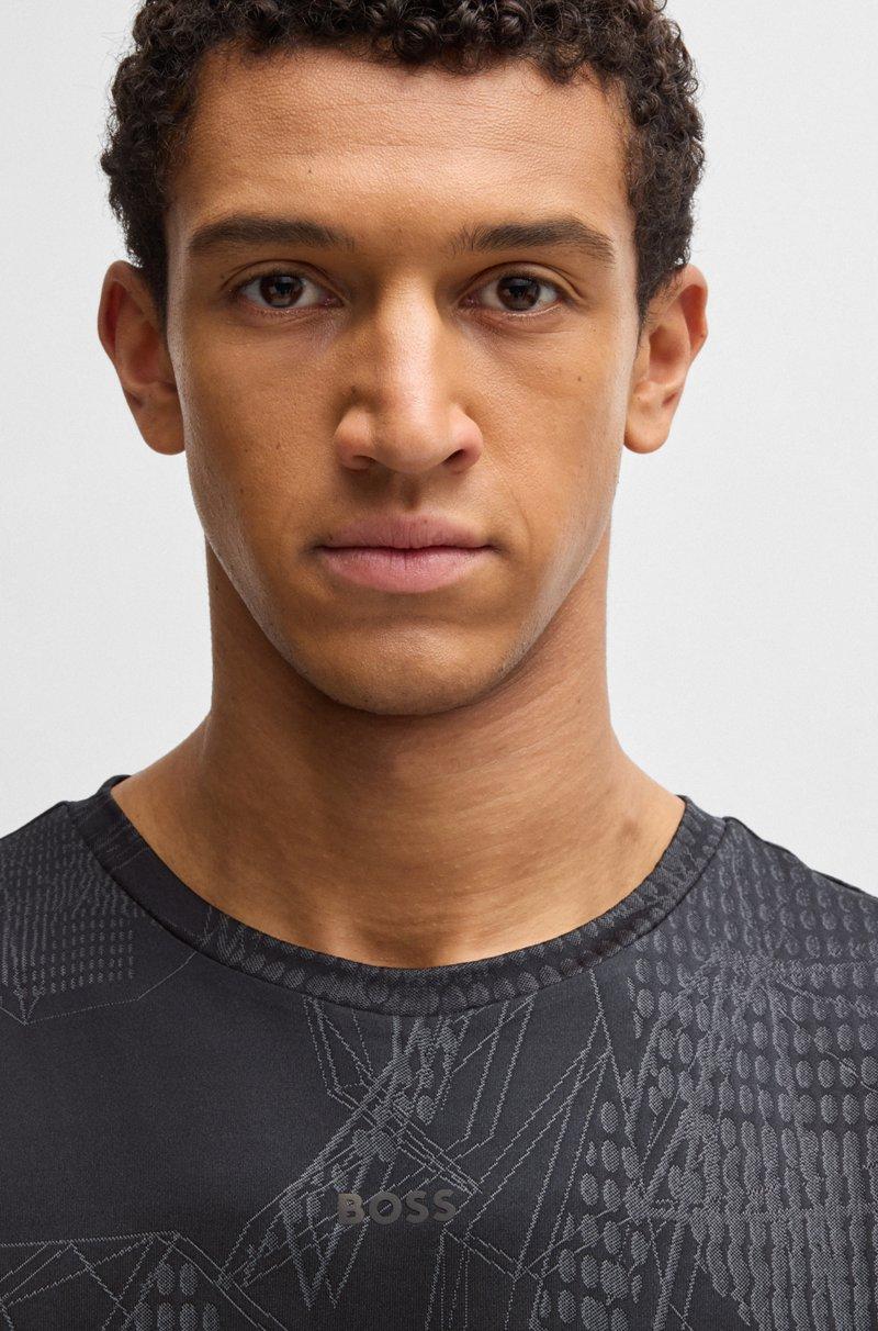 Hugo Boss Camiseta Activa Sin Mangas En Tejido Elástico En Jacquard