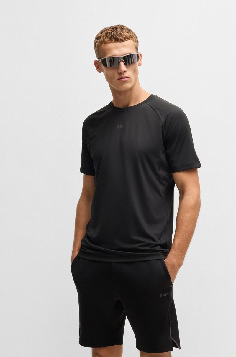 Hugo Boss Camiseta activa slim fit con detalles reflectantes decorativos