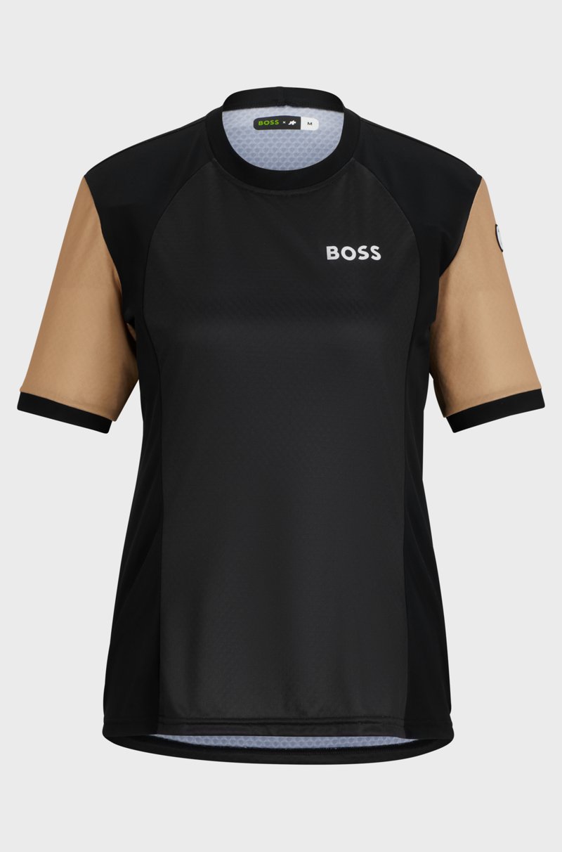 Hugo Boss Camiseta BOSS x ASSOS de punto regular fit con protección UPF35 y detalle de la marca