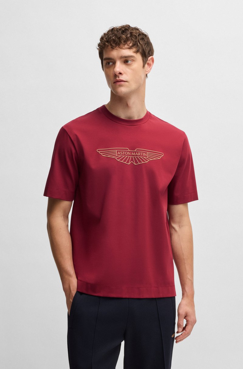 Hugo Boss Camiseta BOSS x ASTON MARTIN de algodón elástico con logo de diseño