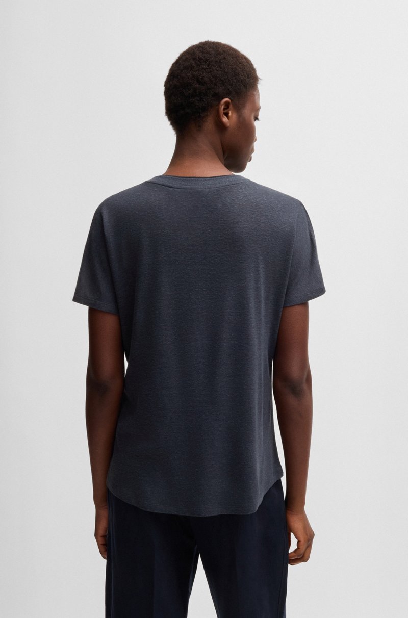 Hugo Boss Camiseta Con Escote En Pico Y Monograma Double B
