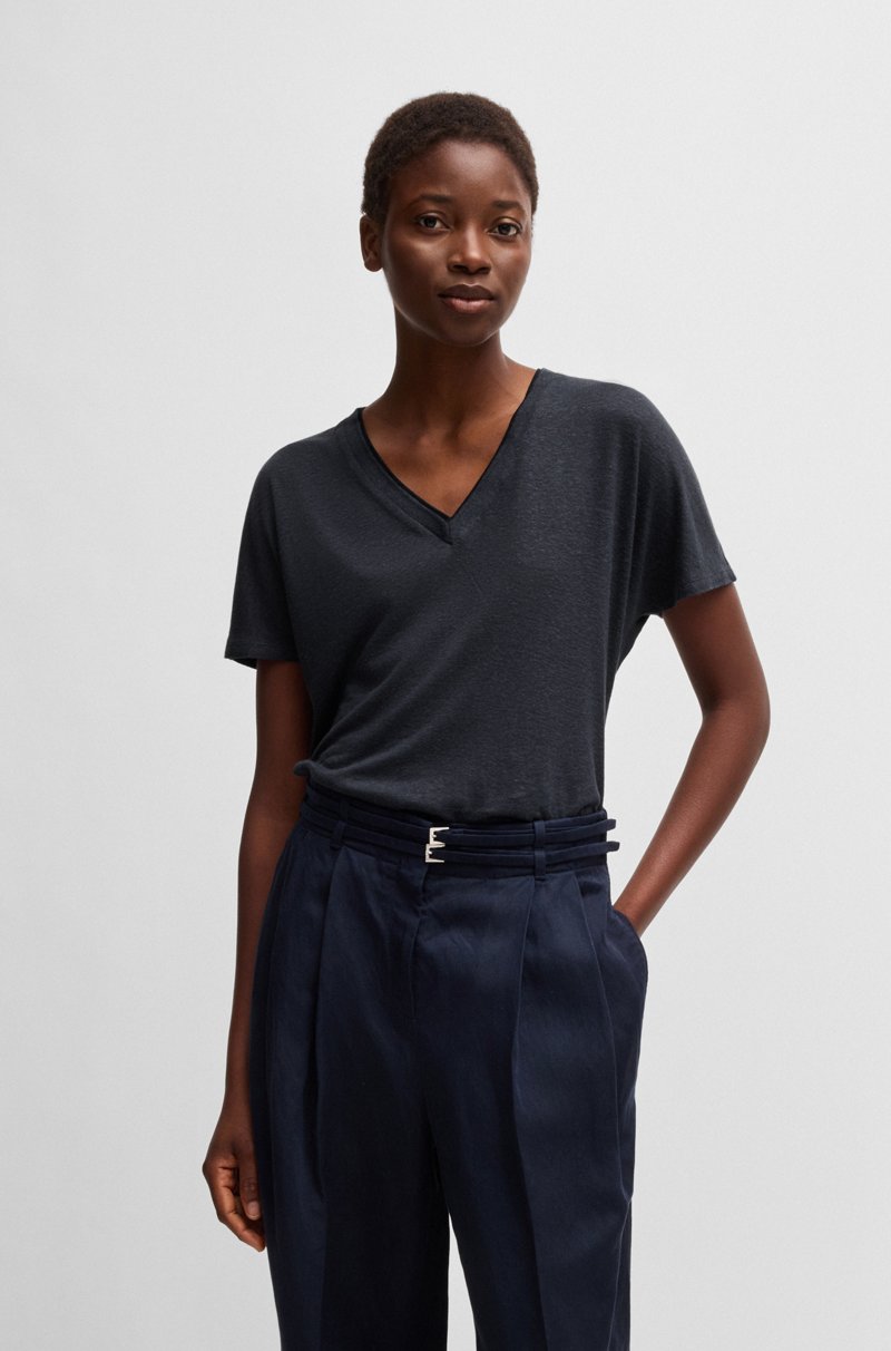 Hugo Boss Camiseta con escote en pico y monograma Double B