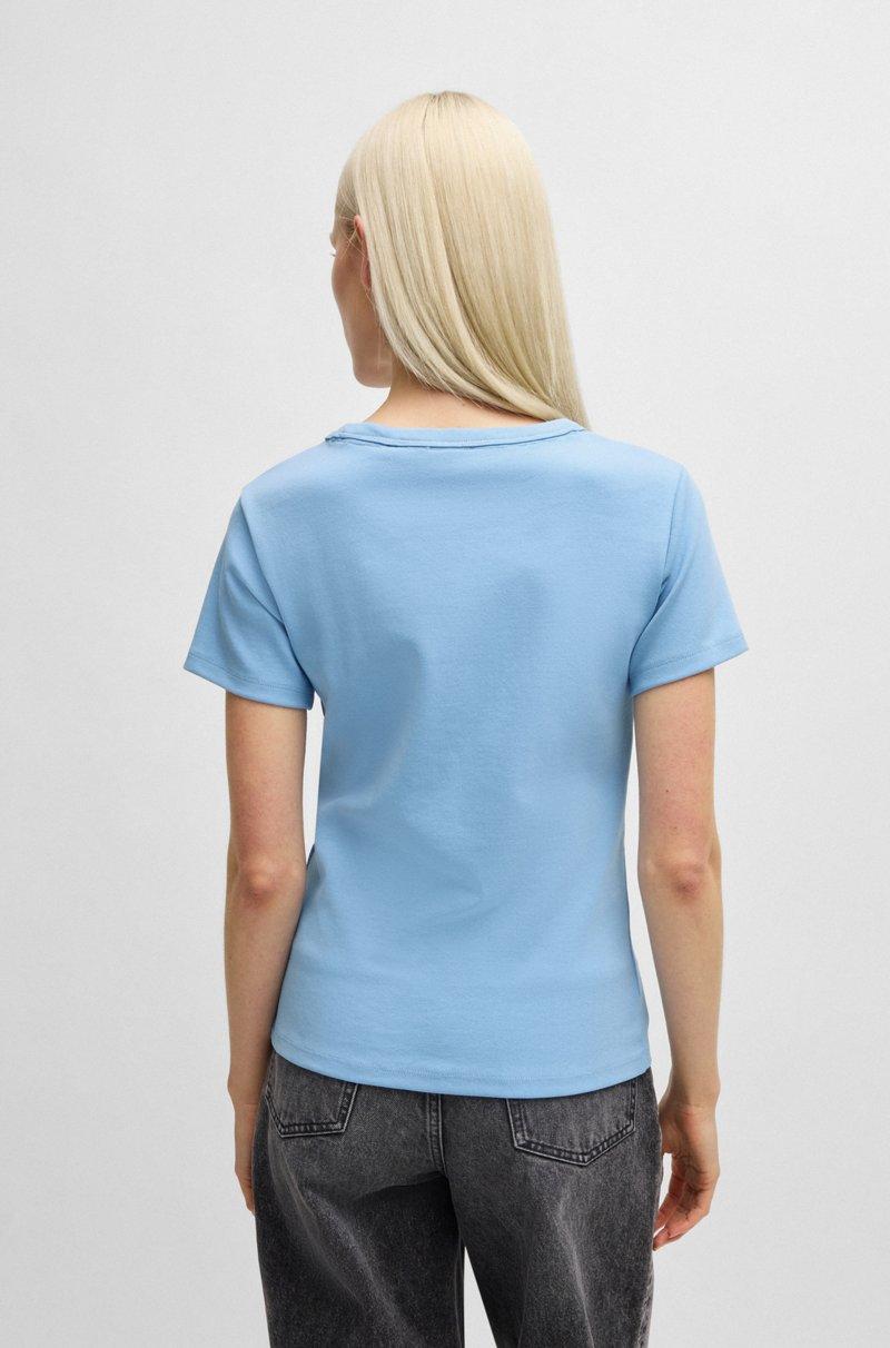 Hugo Boss Camiseta De Algodón Con Logo Apilado Bordado