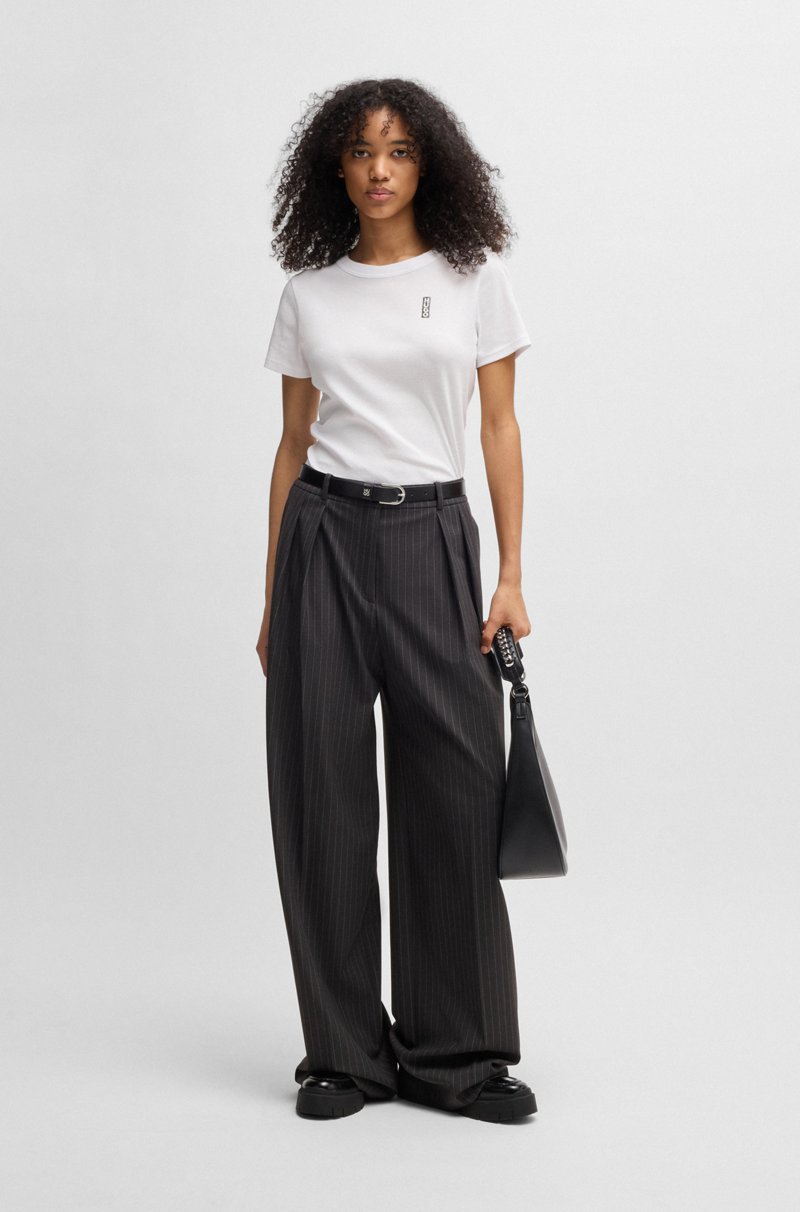 Hugo Boss Camiseta De Algodón Con Logo Inspirado En La Caligrafía Rotulada