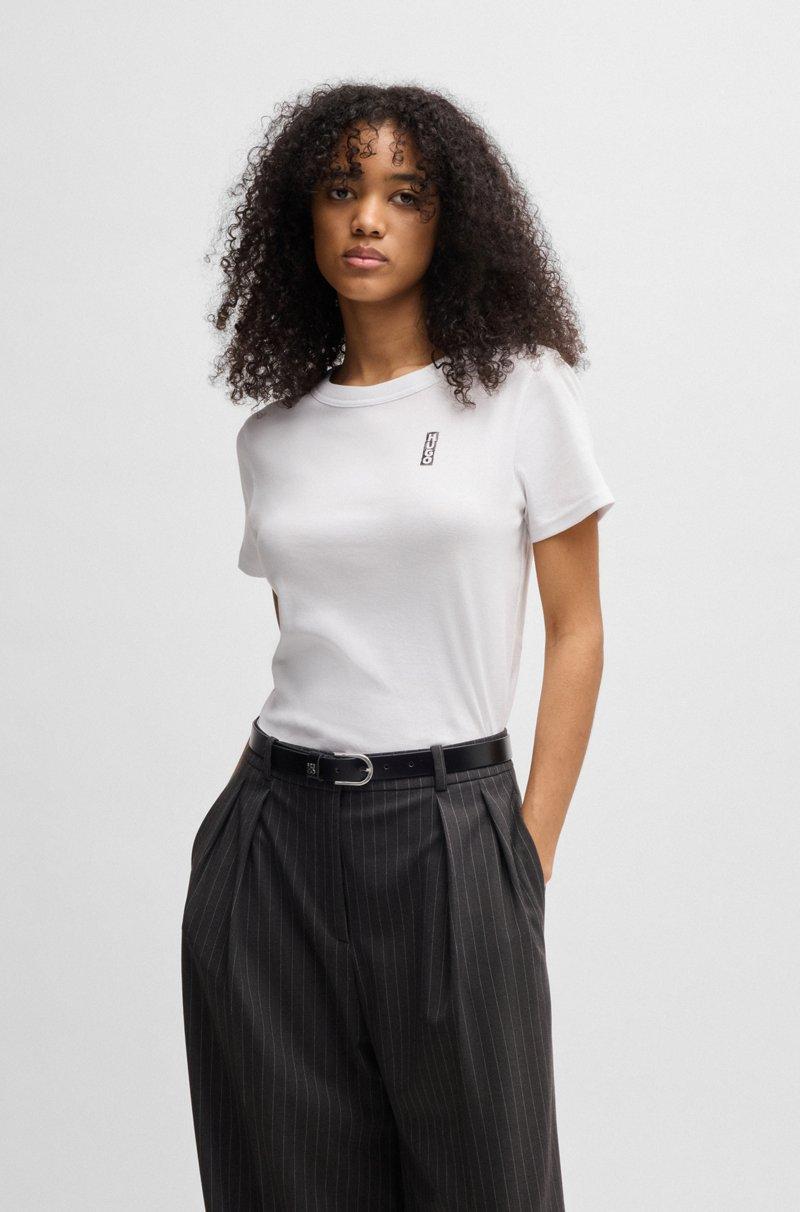 Hugo Boss Camiseta de algodón con logo inspirado en la caligrafía rotulada